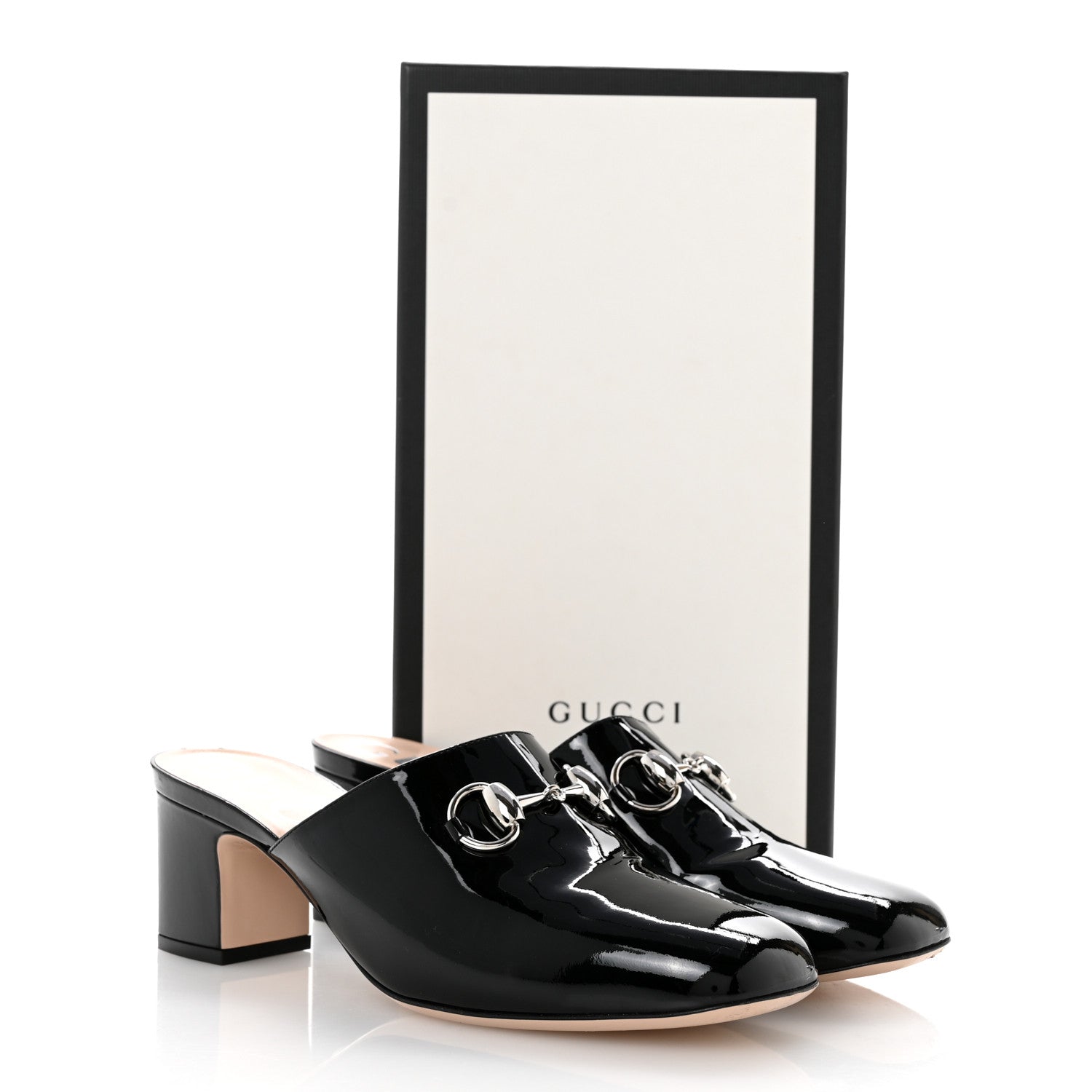 Gucci Patent Lexi Horsebit Mules 39 Black 11 of 11