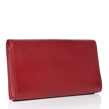 Saint Laurent Calfskin Monogram Large Belle De Jour Clutch Red 3 of 13