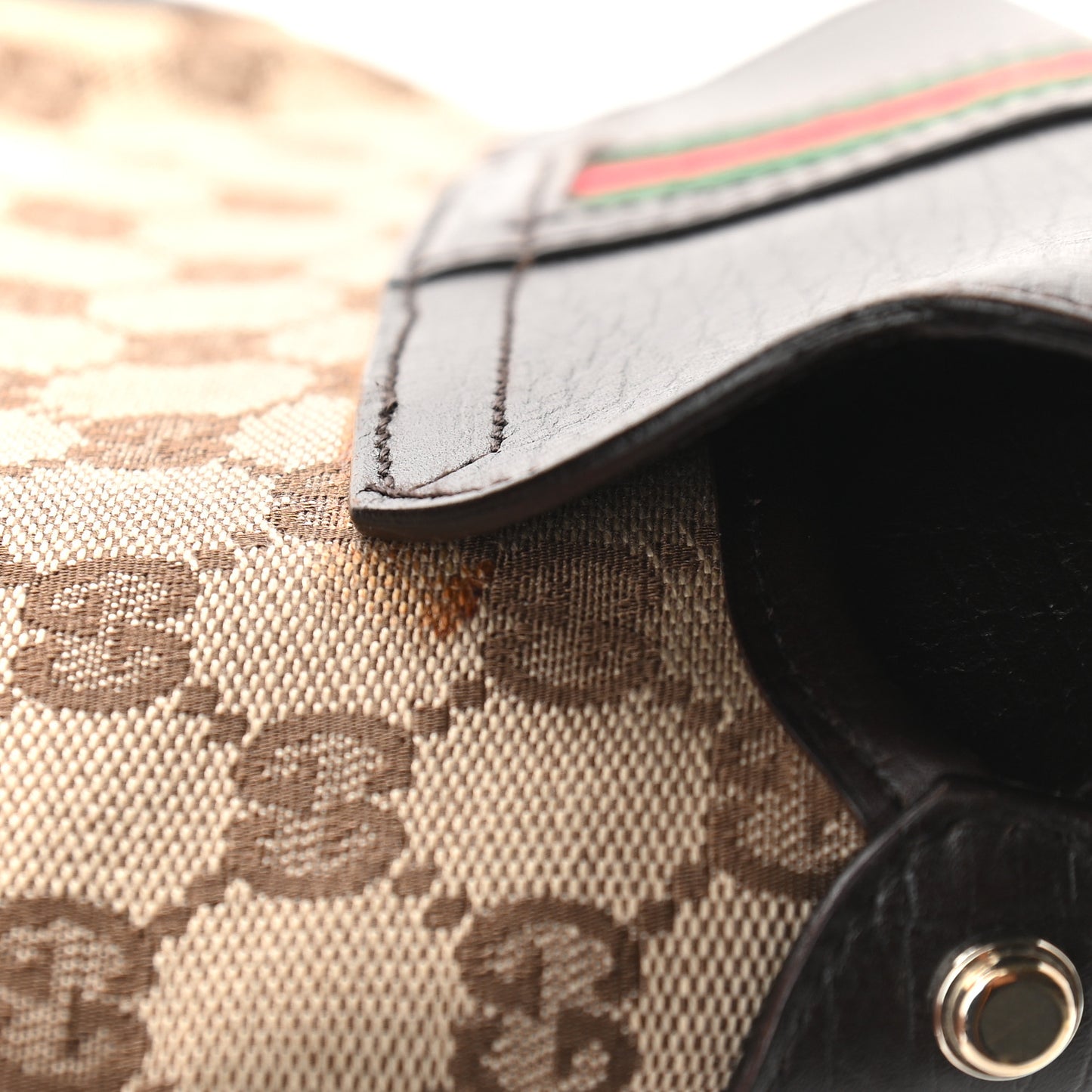 Monogram Web Shoulder Bag Dark Brown