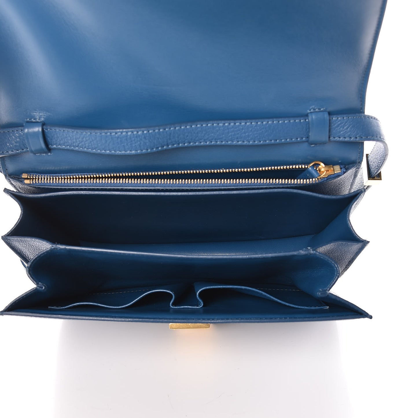 Goatskin Medium Classic Box Flap Bag Deepsea