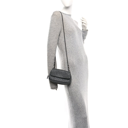 Bottega Veneta Nappa Intrecciato Small Chain Crossbody Light Grey 2 of 9