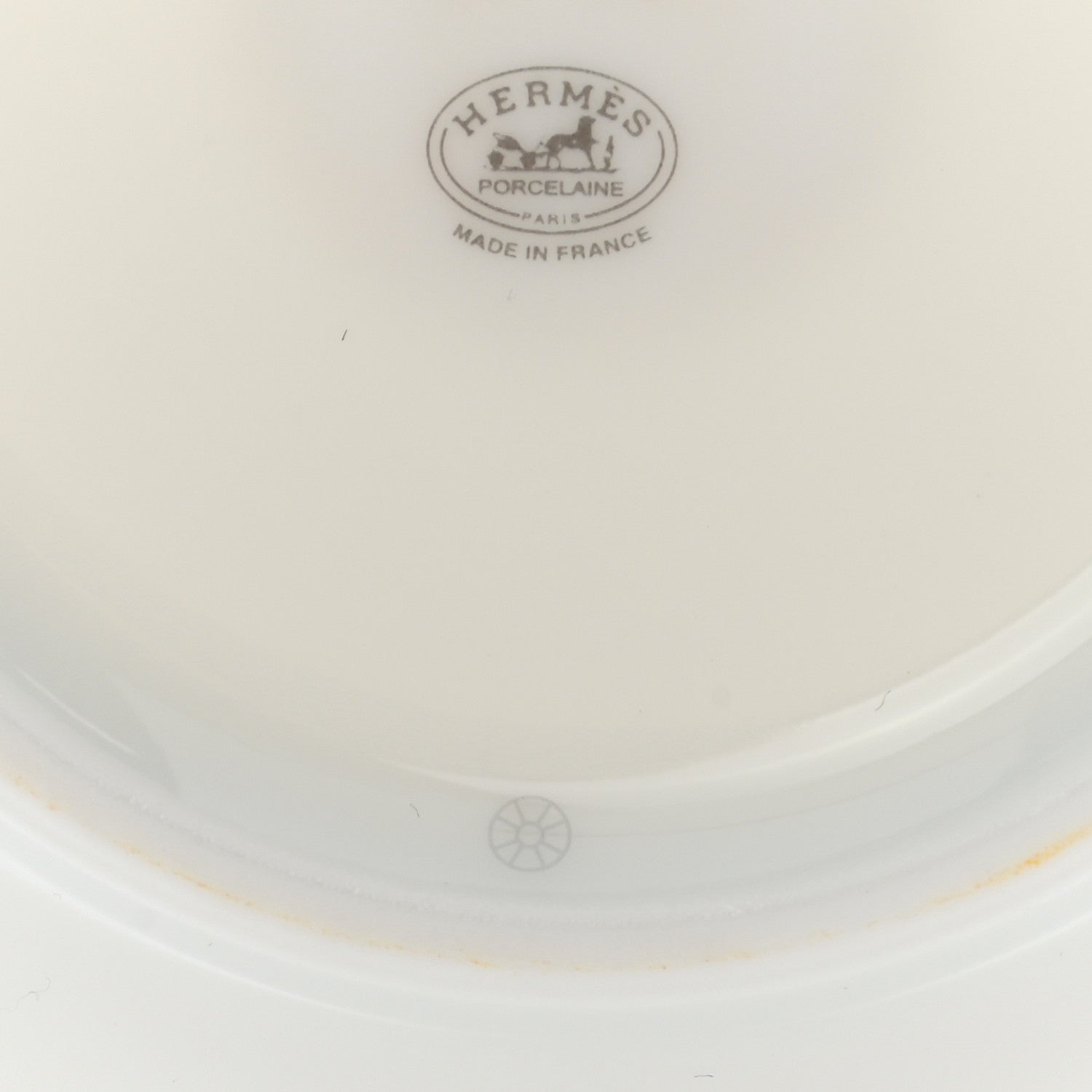 Hermes Porcelain Mosaique Au 24 Gold Tea Cup And Saucer Set Of 2 8 of 9
