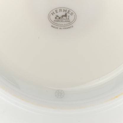 Hermes Porcelain Mosaique Au 24 Gold Tea Cup And Saucer Set Of 2 8 of 9