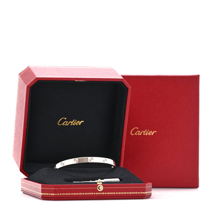 Cartier 18K White Gold LOVE Bracelet 19 8 of 8