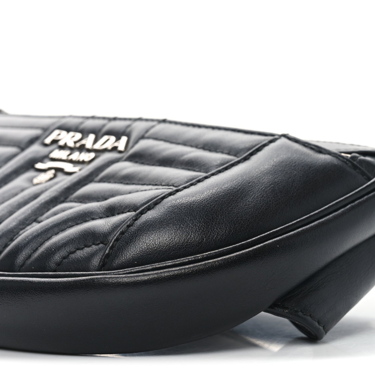 Soft Calfskin Impunture Diagramme Belt Bag Black