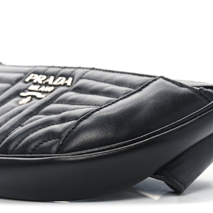 Prada Soft Calfskin Impunture Diagramme Belt Bag Black 9 of 10