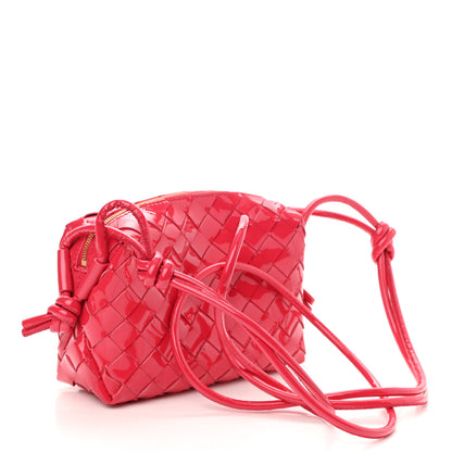 Bottega Veneta Patent Nappa Intrecciato Mini Loop Camera Bag Candy Stripe 3 of 9