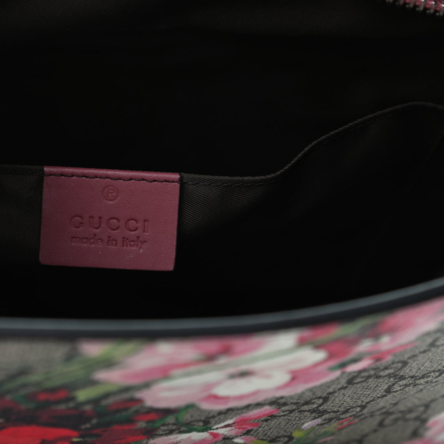 GG Supreme Monogram Blooms Large Cosmetic Case Beige Multicolor Dry Rose