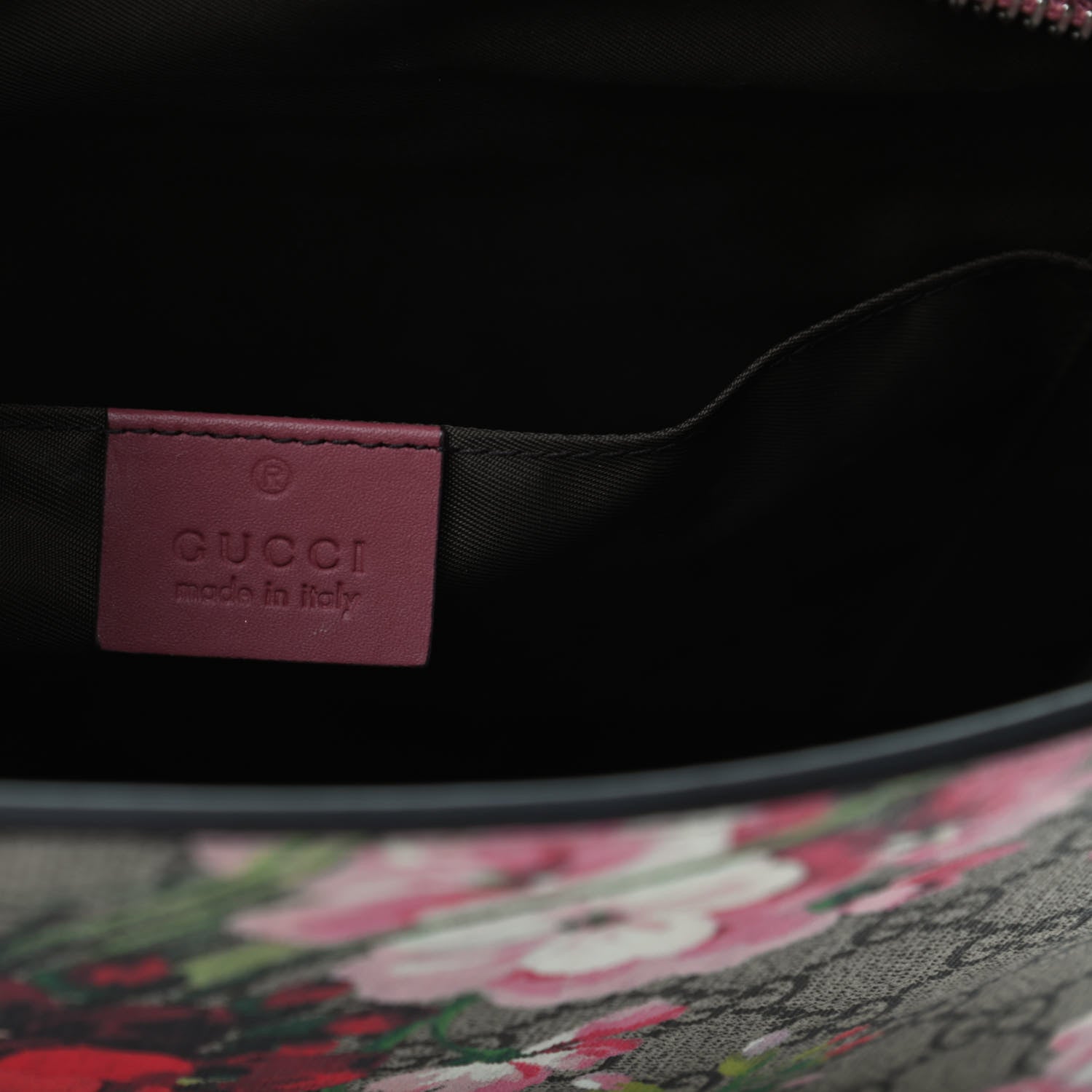 Gucci GG Supreme Monogram Blooms Large Cosmetic Case Beige Multicolor Dry Rose 6 of 9