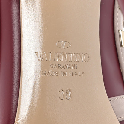 Valentino Garavani Calfskin Nappa Rockstud Ankle Strap 100mm Pumps 38 Rubin Poudre 6 of 12
