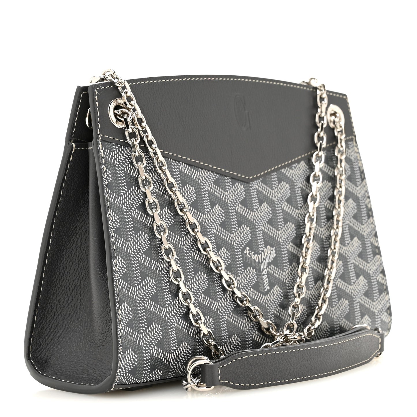 Goyardine Mini Rouette Structure Grey