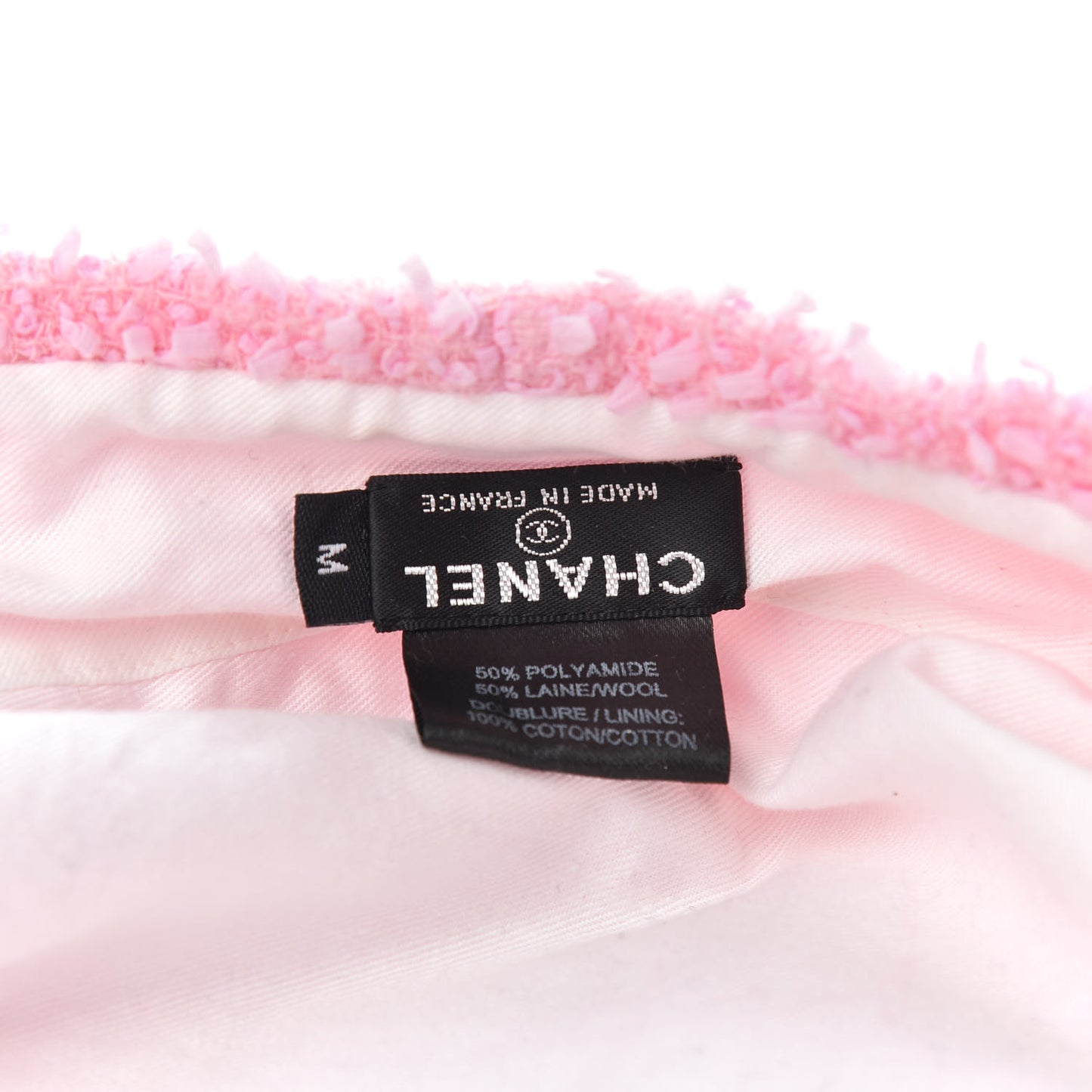 Nylon Wool Tweed CC Beret M Pink
