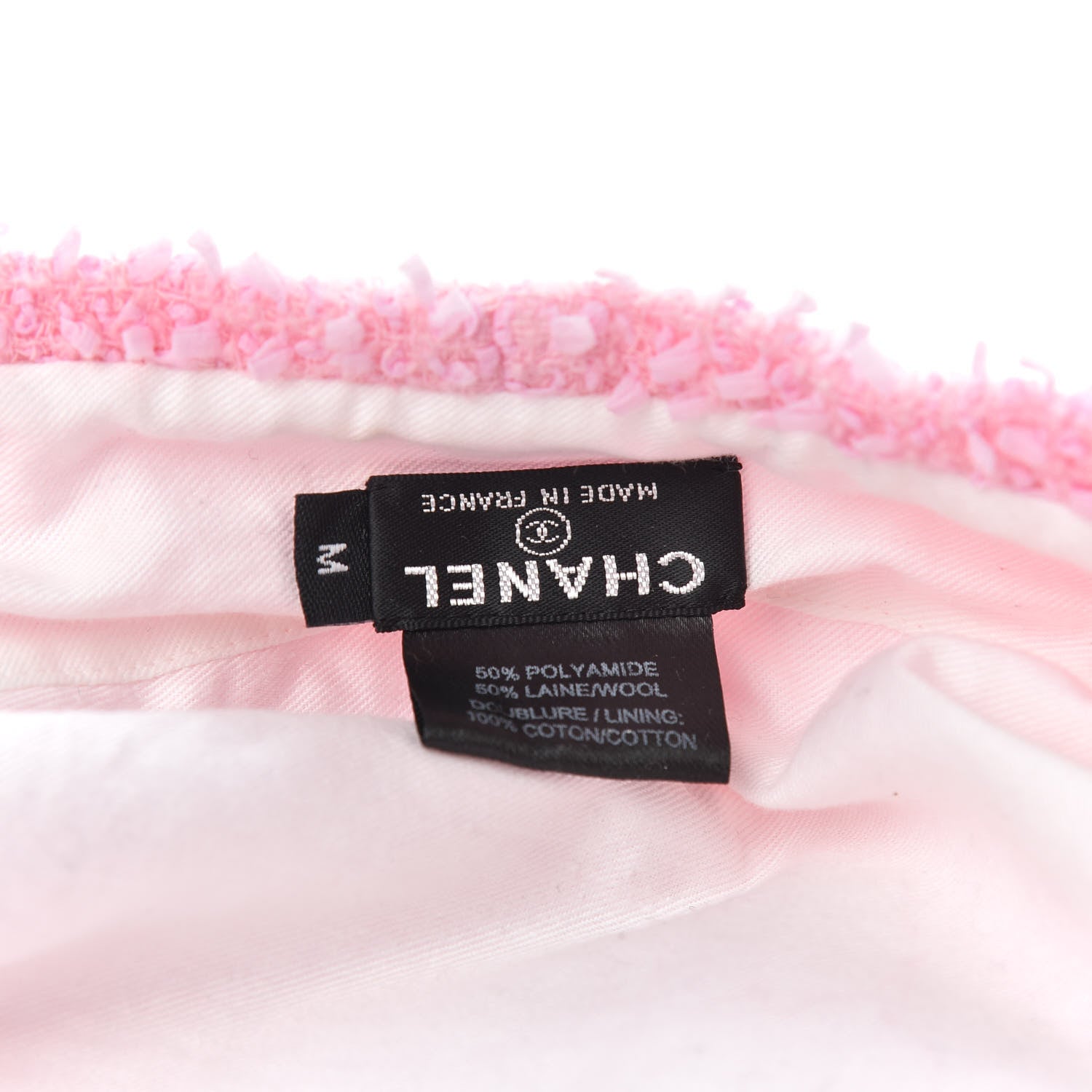 Chanel Nylon Wool Tweed CC Beret M Pink 4 of 4