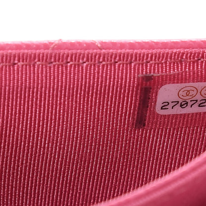 Chanel Caviar Quilted Flap Card Holder Pink 8 of 9