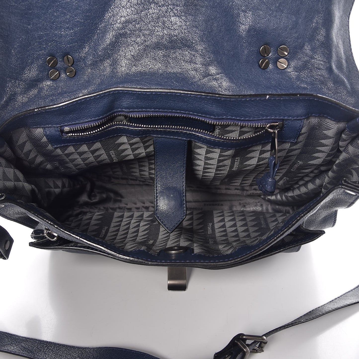 Lambskin Fringe Medium PS1 Satchel Midnight
