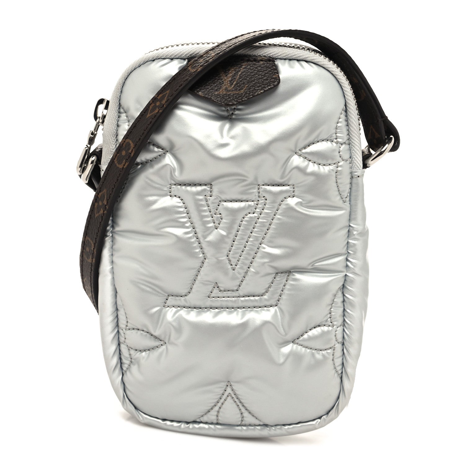 Louis Vuitton Econyl Monogram Pillow Phone Pouch Silver 1 of 10