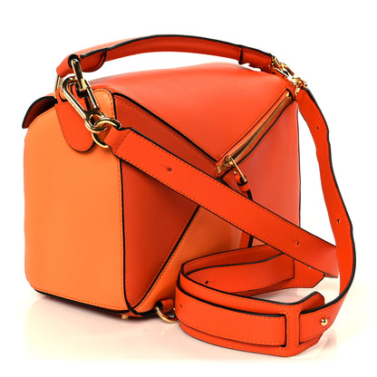 Loewe Calfskin Medium Puzzle Bag Orange Multi 3 of 10