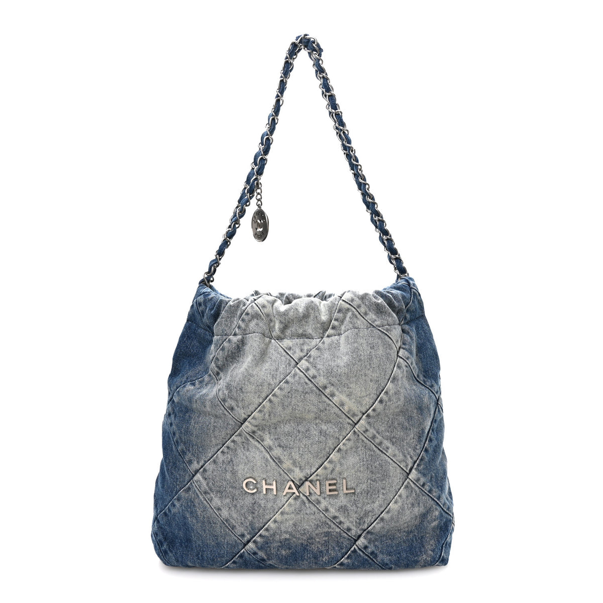 Chanel Denim Quilted Small Chanel 22 Blue 1 of 12