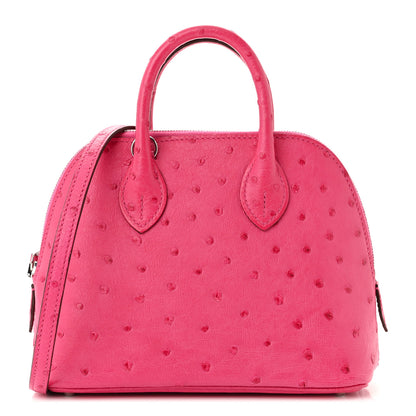 Hermes Ostrich Bolide Mini 1923 Rose Tyrien 1 of 9