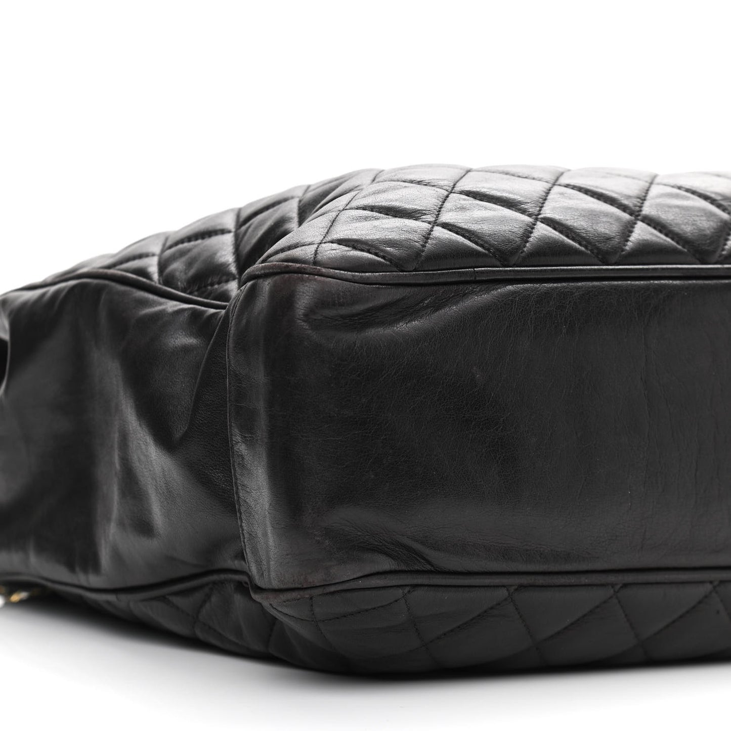 Lambskin Quilted Tote Black