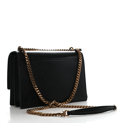 Saint Laurent Coated Bark Calfskin Medium Monogram Sunset Black 3 of 8