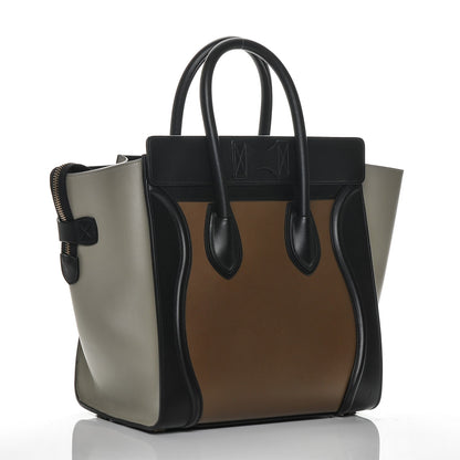 Celine Satin Calfskin Mini Tri-Color Luggage Beige 3 of 5