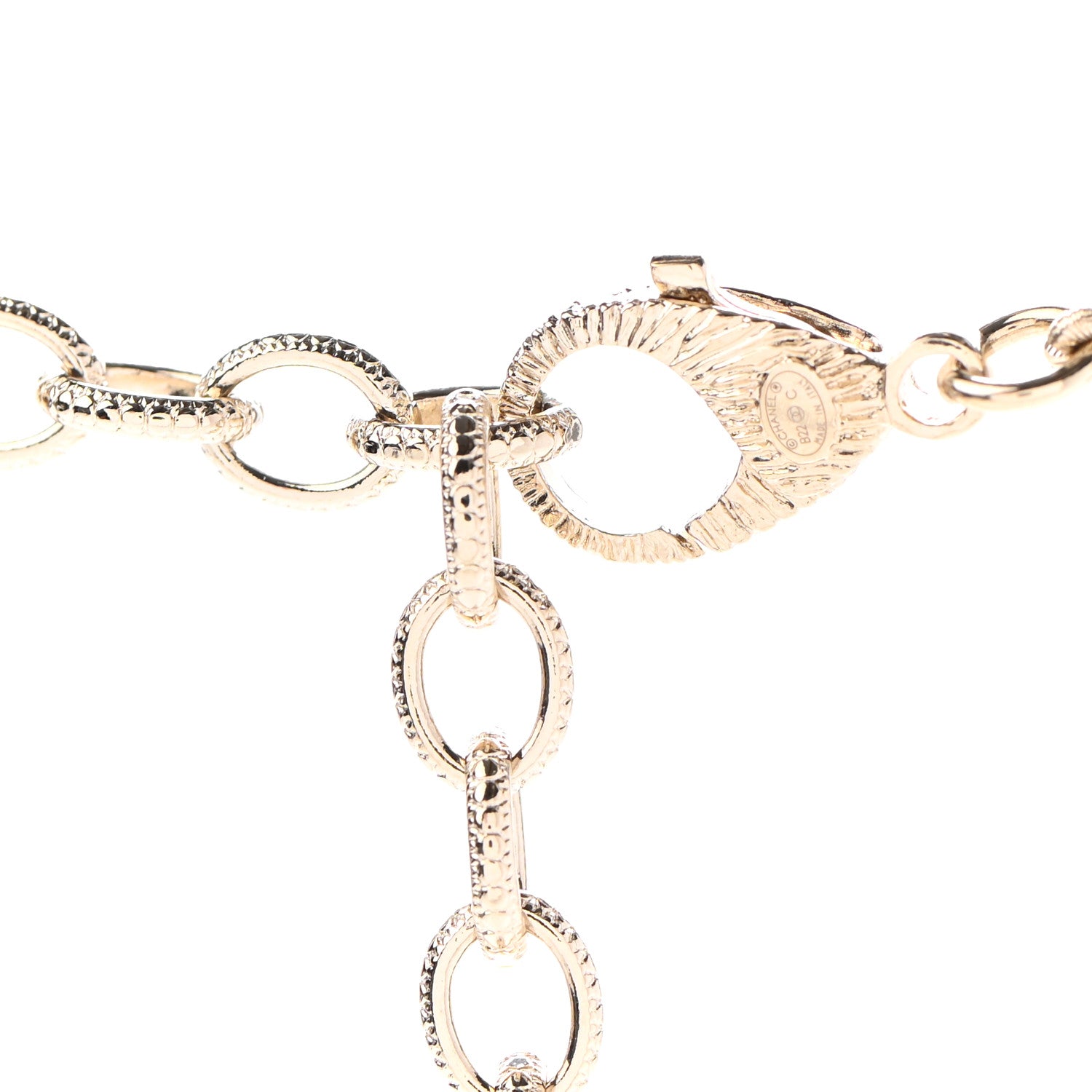 Chanel Pearl Crystal CC Camellia Short Necklace Gold 4 of 5