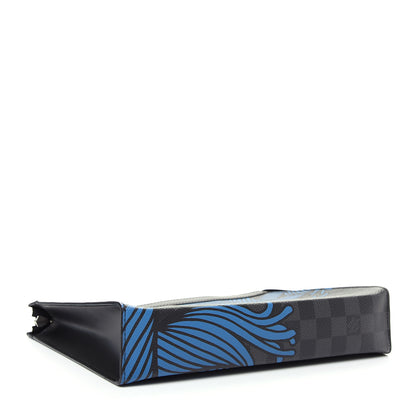 Louis Vuitton Damier Graphite Rope Pochette Voyage Blue 4 of 8