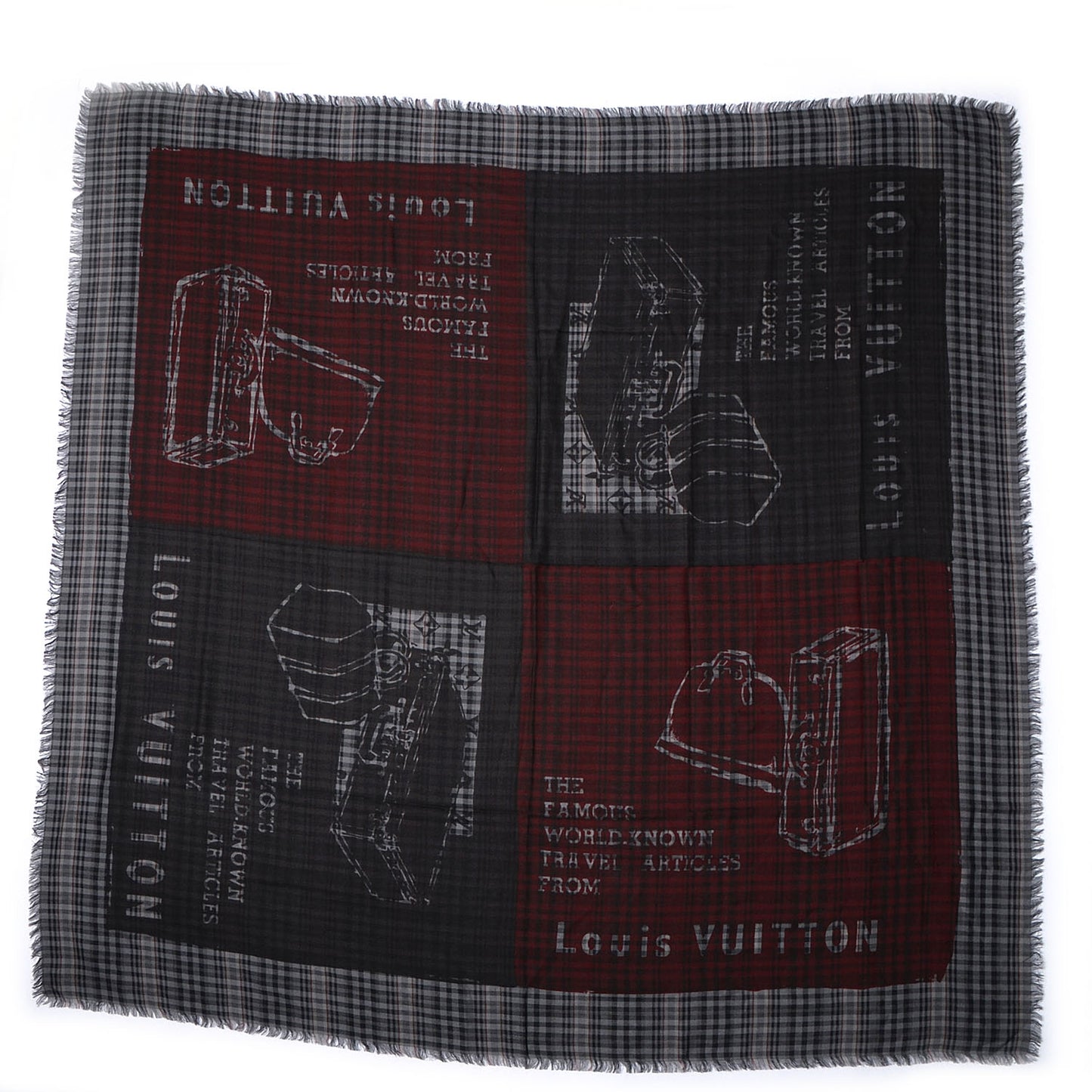Mens Fleece Wool Silk Trunks Shawl Gris Rouge