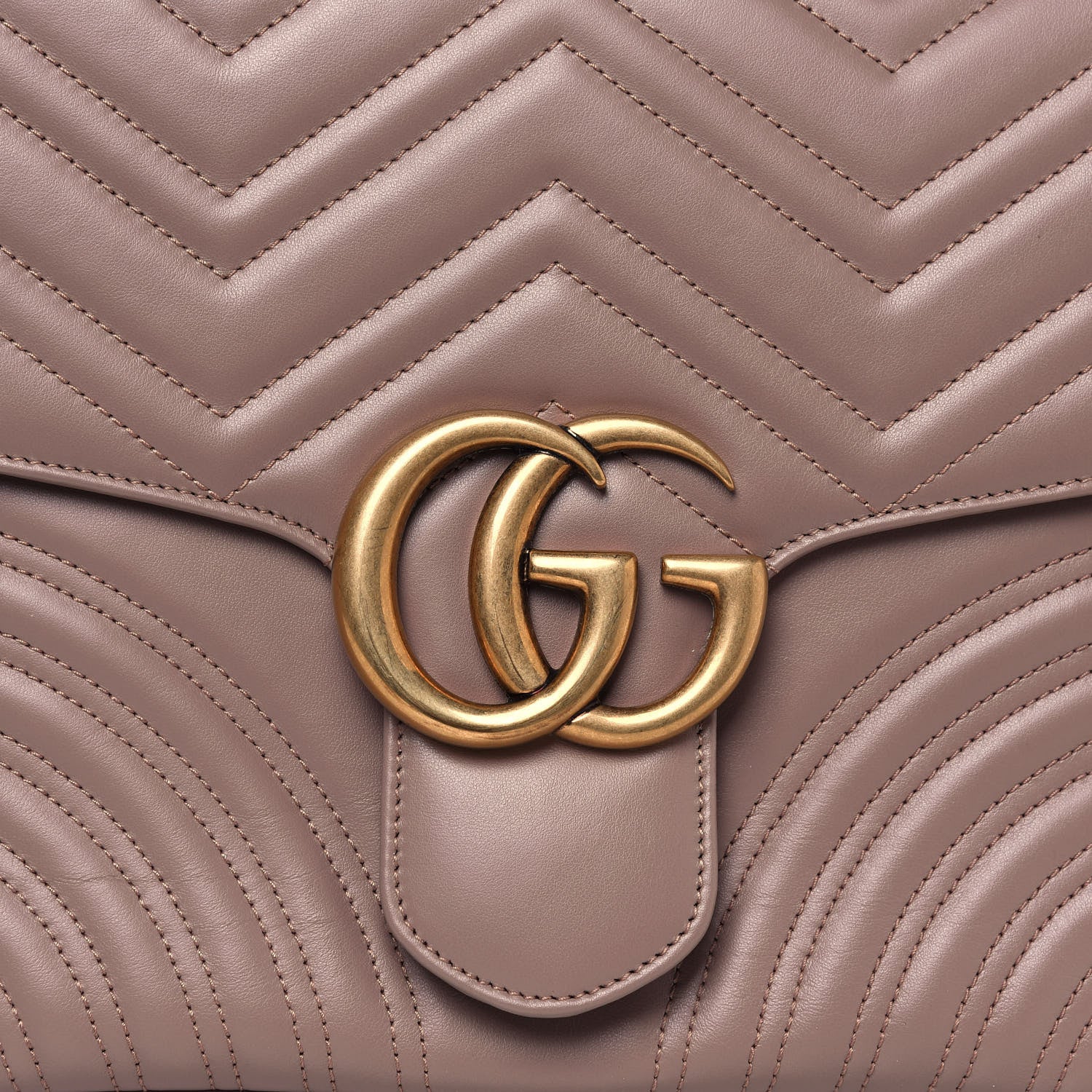 Gucci Calfskin Matelasse Medium GG Marmont Top Handle Shoulder Bag Porcelain Rose 8 of 14