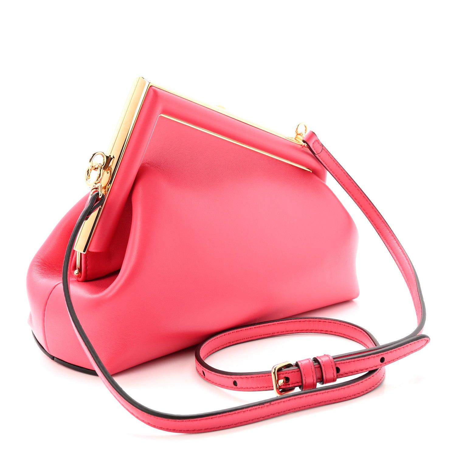 Fendi Shiny Nappa Small Fendi First Lampone 3 of 10