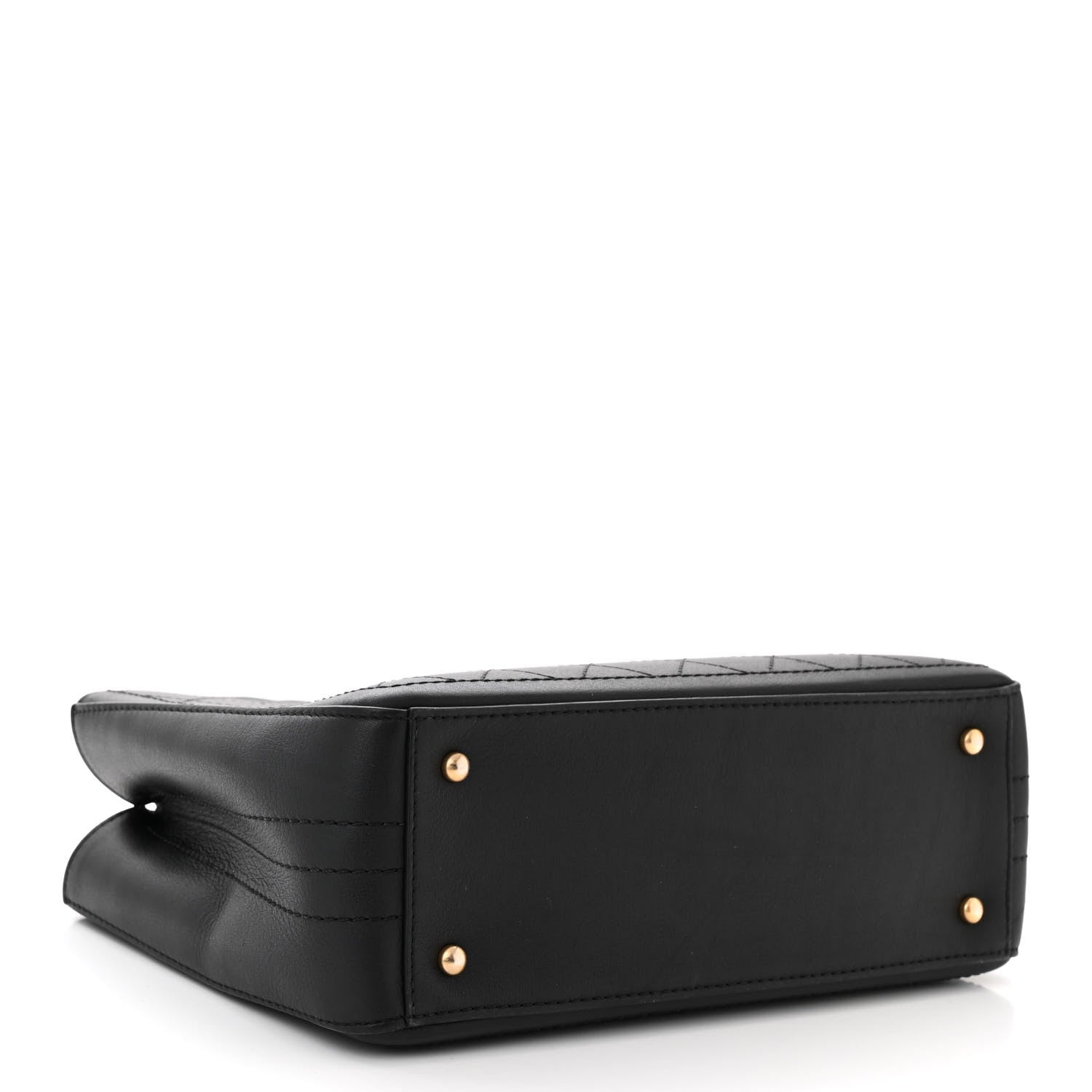 Chanel Bullskin Stitched Bi-Color Medium Shopping Tote Black 3 of 11