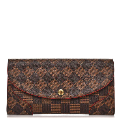 Louis Vuitton Damier Ebene Caissa Wallet Cherry 1 of 10