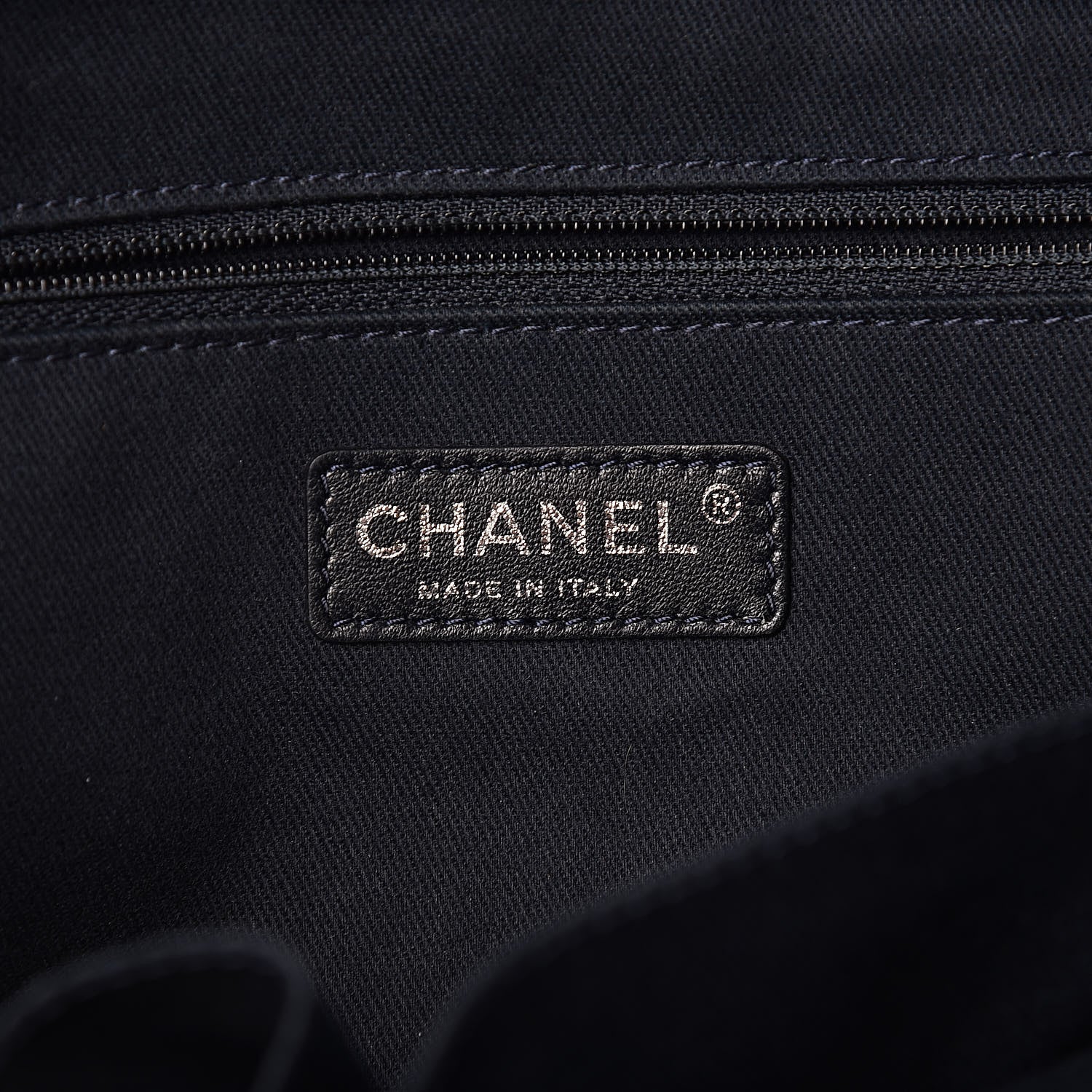 Chanel Denim Deauville Bowling Bag Dark Blue 6 of 9