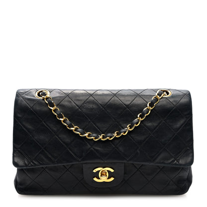 Chanel Lambskin Quilted Medium Double Flap Black 1 of 10