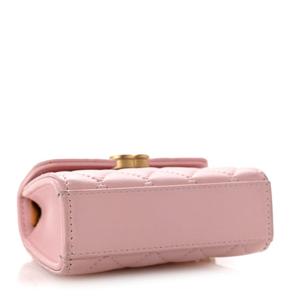Chanel Lambskin Enamel Quilted Mini Top Handle Flap Pink 4 of 13