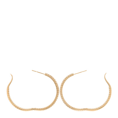 Parker & West by FASHIONPHILE 18K Yellow Gold Diamond 2.00ct Insde Out Hoop Earrings 3 of 4