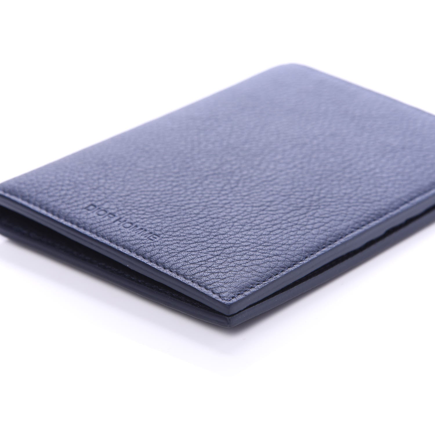 Christian Dior HOMME Grained Calfskin Passport Holder Navy Blue 7 of 9