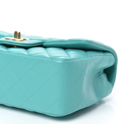 Chanel Lambskin Quilted Mini Rectangular Flap Green 9 of 11