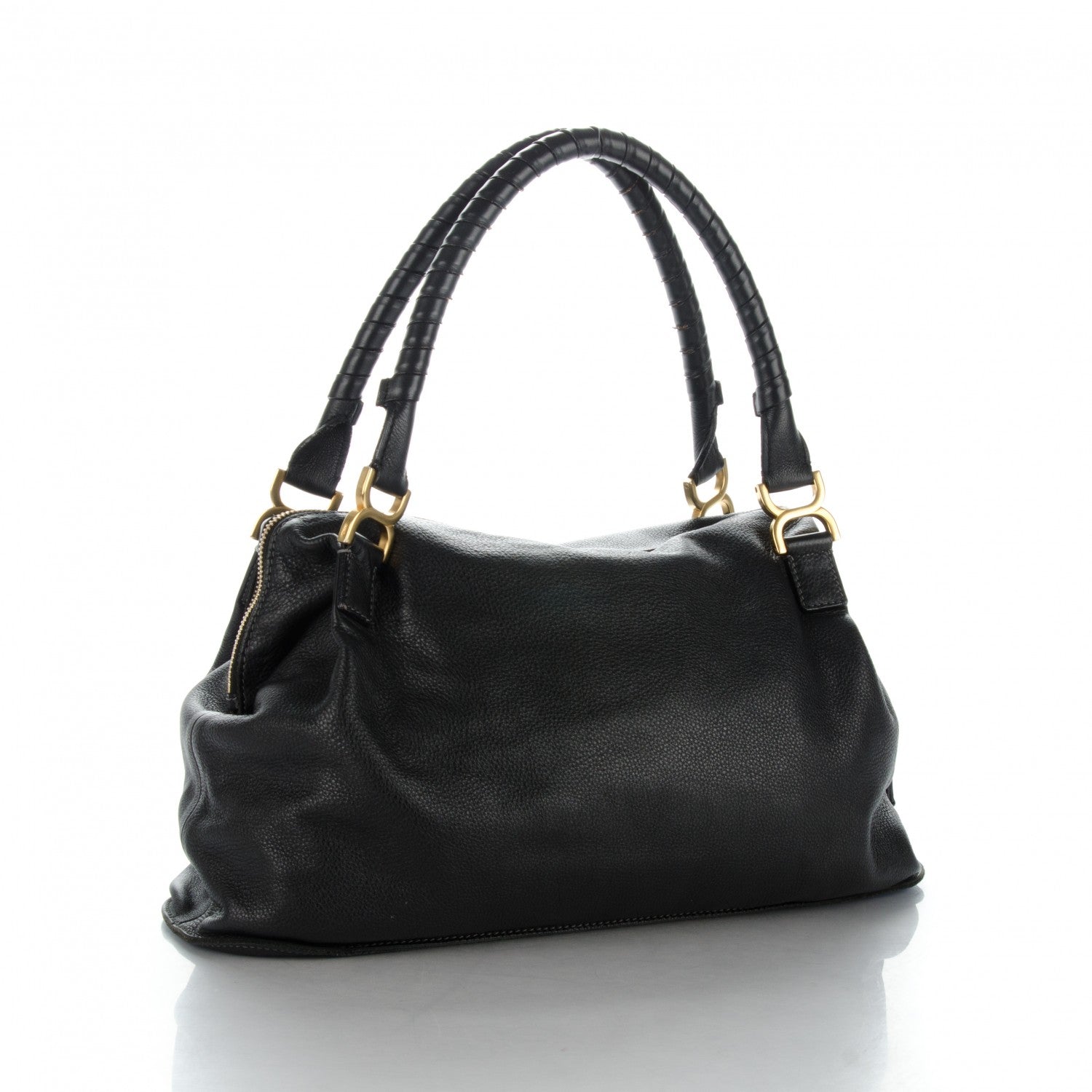 Chloe Calfskin Large Marcie Satchel Black 3 of 10