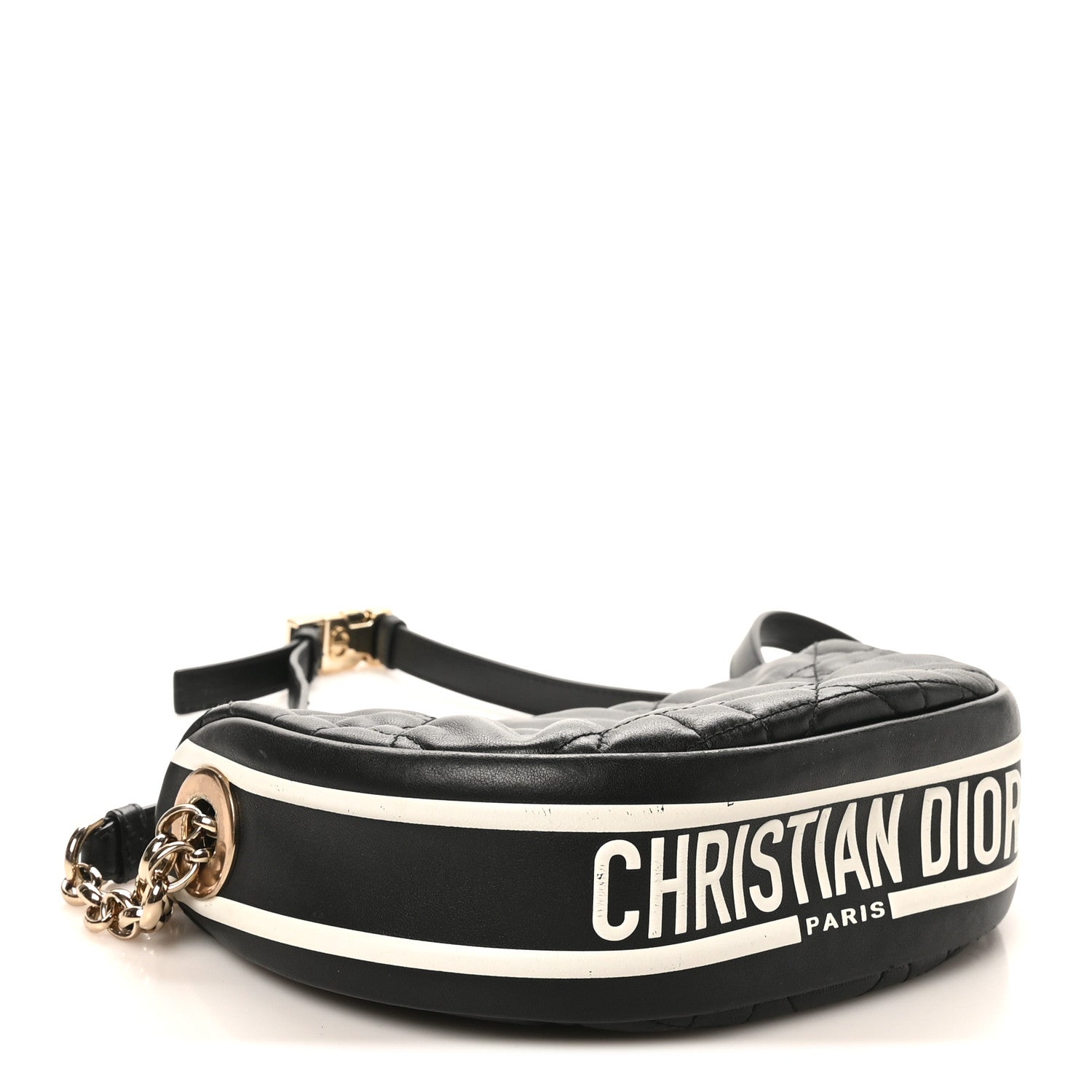 Christian Dior Lambskin Cannage Small Dior Vibe Hobo Bag Black 4 of 11