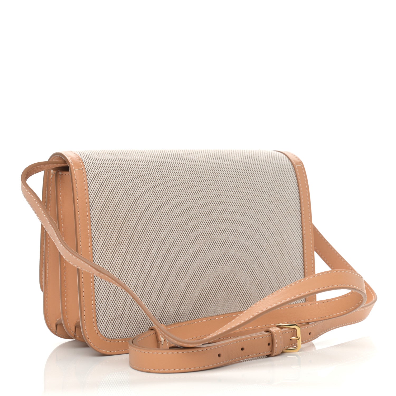 Burberry Canvas Calfskin TB Small Bag Soft Fawn 3 of 10