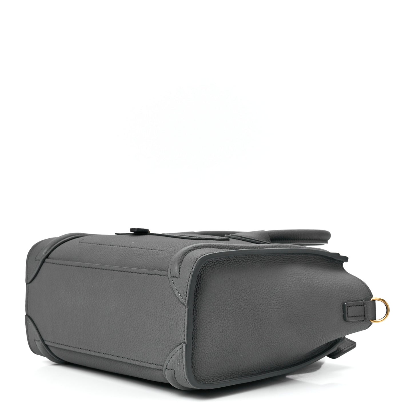 Drummed Calfskin Nano Luggage Kohl
