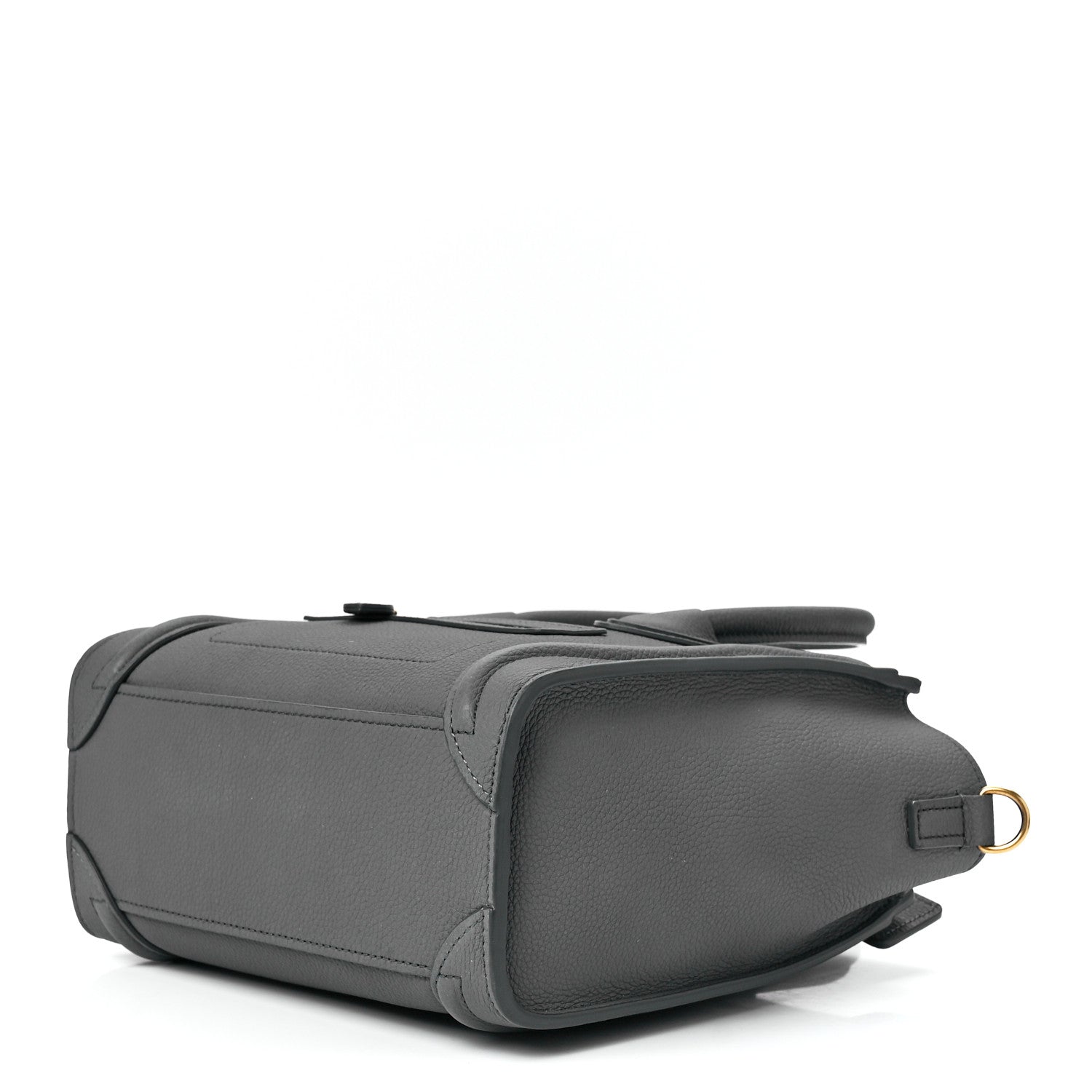 Celine Drummed Calfskin Nano Luggage Kohl 9 of 11
