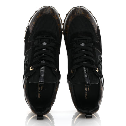 Louis Vuitton Suede Monogram Run Away Sneakers 39 Black 2 of 9