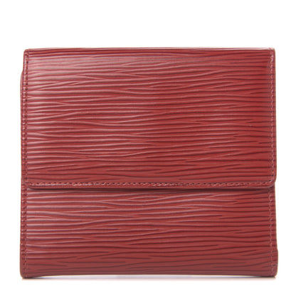 Louis Vuitton Epi Elise Wallet Castillan Red 1 of 8