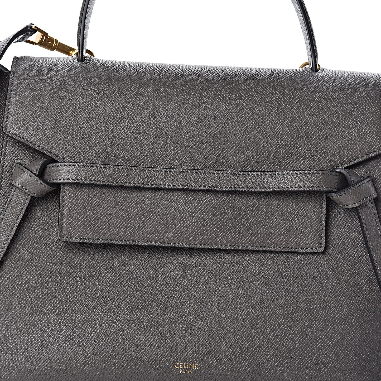 Grained Calfskin Mini Belt Bag Grey