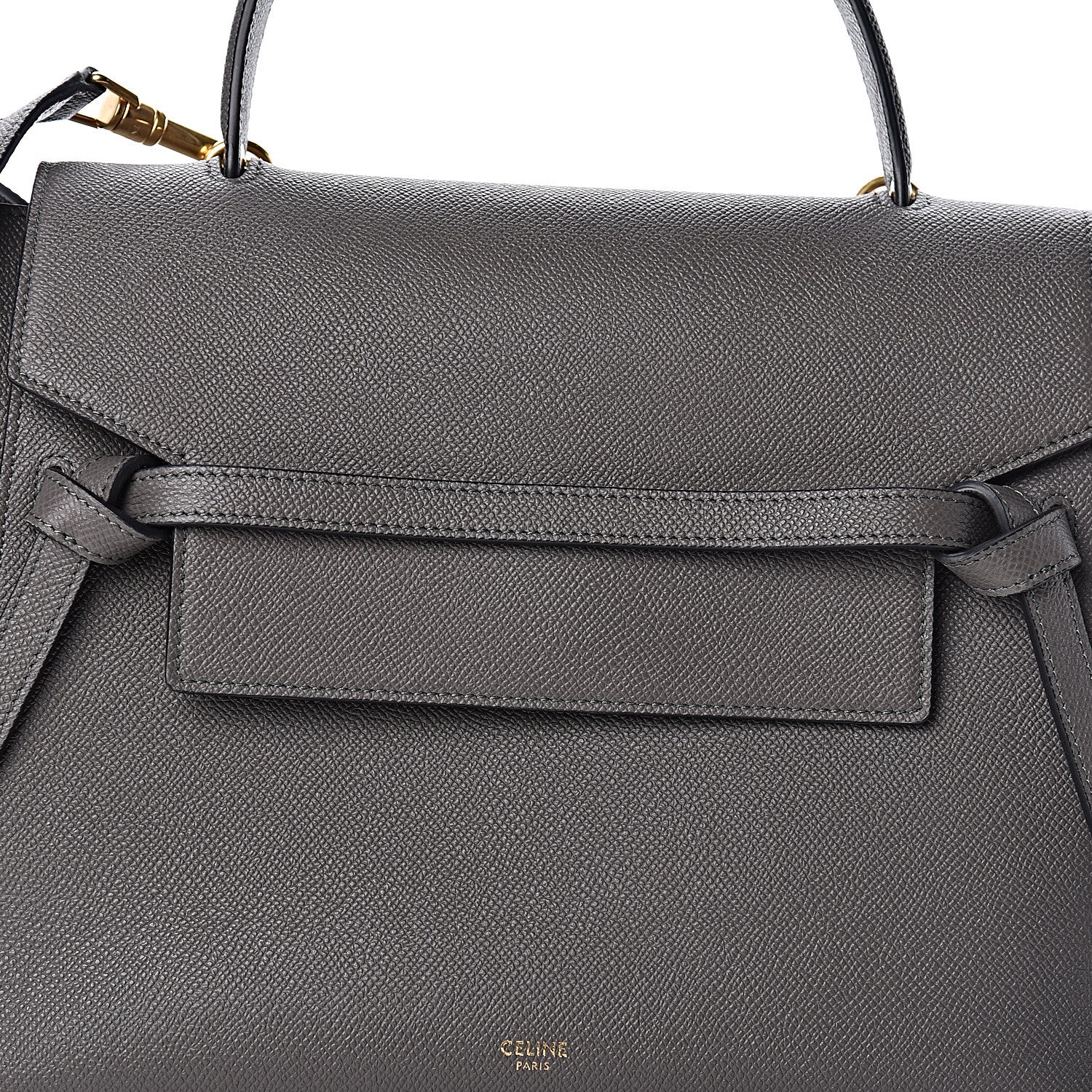 Celine Grained Calfskin Mini Belt Bag Grey 7 of 9