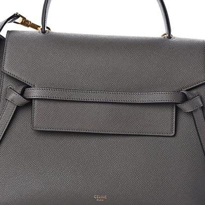 Celine Grained Calfskin Mini Belt Bag Grey 7 of 9