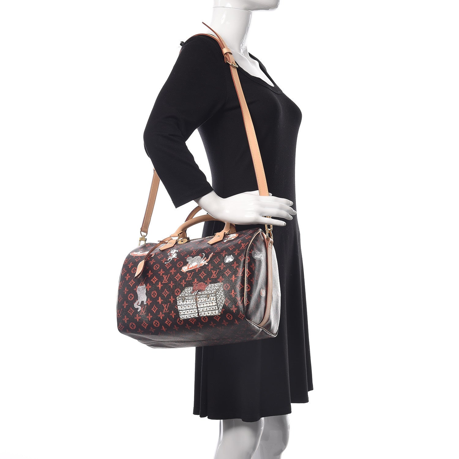 Louis Vuitton Catogram Speedy Bandouliere 30 Marron 2 of 9